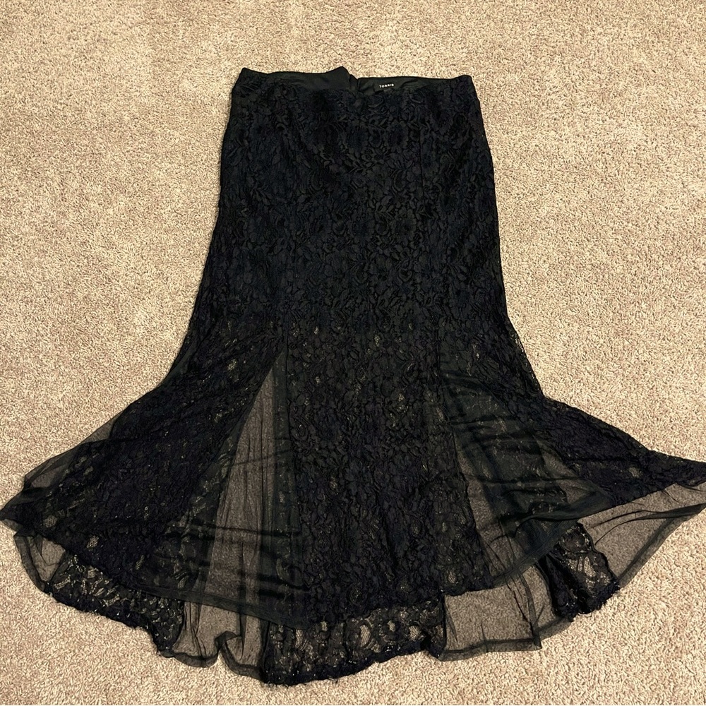 BOGO FREE - Torrid Lace Maxi Skirt - Size 1